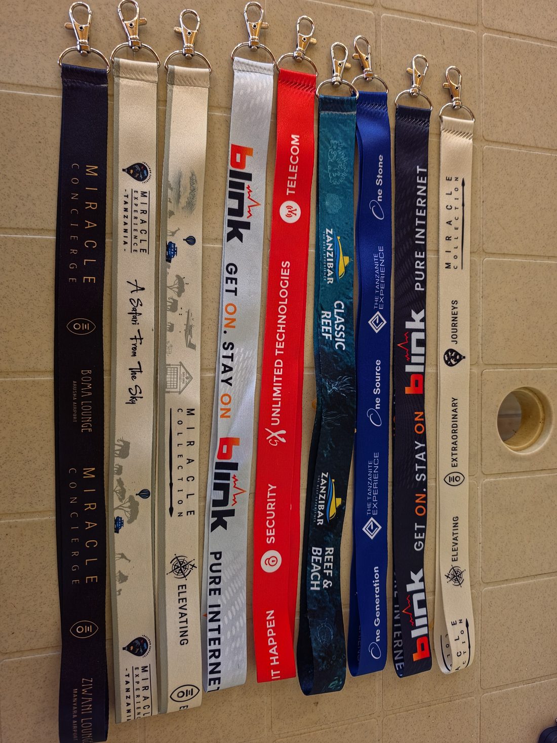 Branded event lanyards