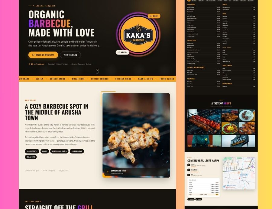KAKA&rsquo;S Barbecue website designed by HuRu Studios